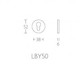 Изображение продукта BASICS LBY50 BM дверная накладка под евроцилиндр белый матовый (RAL9003)