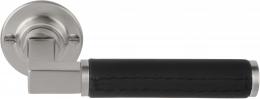Изображение продукта TIMELESS 1930XLDL-GRR50 NSLN дверные ручки на розетке никель сатинированный/кожа натуральная
