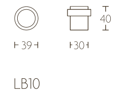 BASICS LB10 BM дверной ограничитель напольный белый матовый (RAL9003) - 2