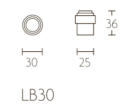 Купить BASICS LB30 BM дверной ограничитель напольный/настенный белый матовый (RAL9003) по цене 2468 руб