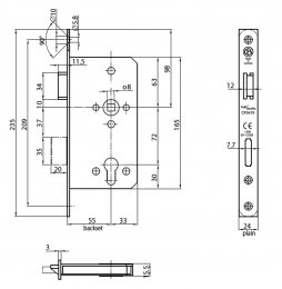 CES 9200 врезной замок - 2