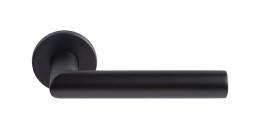 Изображение продукта BASICS LB2-22 NM EN1906 NM дверные ручки на розетке черный сатинированный (RAL9004)