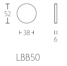 Изображение продукта BASICS LBB50 IG дверная накладка/заглушка PVD пушечная бронза