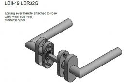 BASICS LB2-19 LBR32G IN дверные ручки на узкой розетке сталь сатинированная - 4