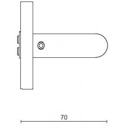 BASICS LB2-19 LBR32G NM дверные ручки на узкой розетке черный сатинированный (RAL9004) - 3