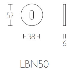 BASICS LBN50 MB дверная накладка под сувальный ключ PVD бронза сатинированная - 2