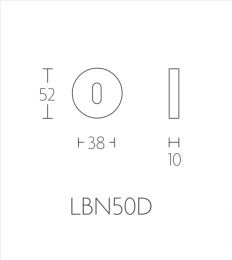 BASICS LBN50D IN дверная накладка под сувальный ключ сталь сатинированная - 2