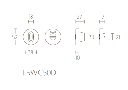 BASICS LBWC50D IN дверная защелка - 2