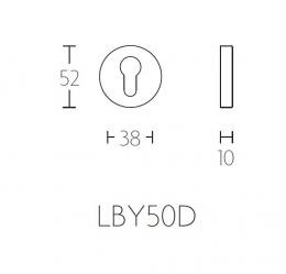Изображение продукта BASICS LBY50D IP Финиш сталь полированная Тип накладка под сувальный ключ