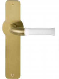 NOUR EV100P210SFC IMBM дверные ручки на пластине PVD золото сатинированное/белый матовый (RAL9003) - 2