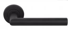 Изображение продукта BASICS LB2L-19 EN1906 NM дверные ручки на розетке черный сатинированный (RAL9004)