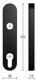 NOUR EV231 NM ручки для раздвижной двери черный сатинированный (RAL9004) - 6