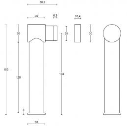 Изображение продукта ONE PB30 BR дверной фиксатор бронза