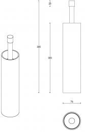 ONE PB300 NM держатель зубной щетки черный сатинированный (RAL9004) - 2