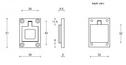 ONE PB51 NM ручка-купе с кольцом черный сатинированный (RAL9004) - 2