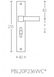 Изображение продукта ONE PIET BOON PBL20P236WC96X5-6-7-8 NM Финиш черный матовый (RAL 9004) Тип нажимная ручка на пластине