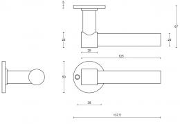 ONE PBL20XL/50 NM дверные ручки на розетке черный сатинированный (RAL9004) - 2