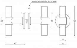 ONE PBT100G NM ручка-кноб черный сатинированный (RAL9004) - 2