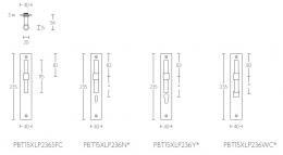 ONE PBT15XLP236SFC BM дверные ручки на пластине белый матовый (RAL9003) - 2