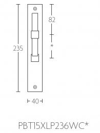 Изображение продукта ONE PIET BOON PBT15XLP236WC96X5-6-7-8 IN Финиш сталь сатинированная Тип нажимная ручка на пластине