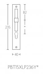 Изображение продукта ONE PBT15XLP236Y85 IN дверные ручки на розетке сталь сатинированная