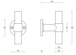 ONE PBT20V BM ручка-кноб белый матовый (RAL9003) - 2