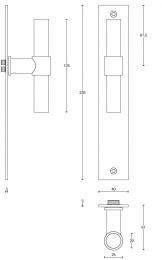ONE PBT20XLP236SFC BM дверные ручки на пластине белый матовый (RAL9003) - 2
