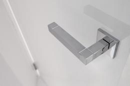 SQUARE JB100-G IP дверные ручки на розетке сталь полированная - 2