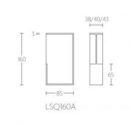 SQUARE LSQ160A/38 IN ручка-купе тяговая сталь сатинированная - 2