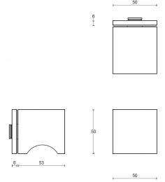 SQUARE LSQ51PD NM дверные ручки на розетке черный сатинированный (RAL9004) - 2