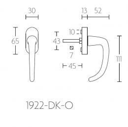 TIMELESS 1922-DK-O NS R оконная ручка поворотно-откидная никель сатинированный - 2