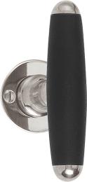 Изображение продукта TIMELESS 1932TMRR38 NLEB дверные ручки на розетке никель глянцевый/эбеновое дерево