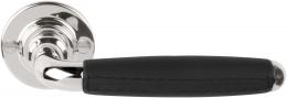 Изображение продукта TIMELESS 1932XLDL-GRR50 NLLN дверные ручки на розетке никель глянцевый/кожа натуральная