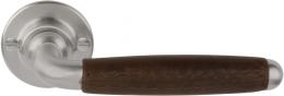 TIMELESS 1932XLDL-GRR50 NSLB дверные ручки на розетке никель сатинированный/кожа натуральная - 1