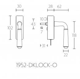 TIMELESS 1952-DKLOCK-O NSEB R оконная ручка поворотно-откидная никель сатинированный/эбеновое дерево - 2