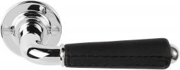 TIMELESS 1952XLDL-GRR50 NLLN дверные ручки на розетке никель глянцевый/кожа натуральная - 1