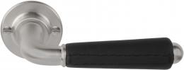 Изображение продукта TIMELESS 1952XLDL-GRR50 NSLN дверные ручки на розетке никель сатинированный/кожа натуральная