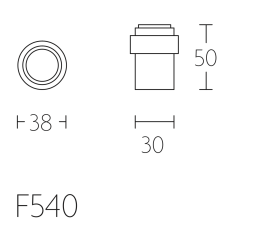 TIMELESS F540 NS дверной ограничитель никель сатинированный - 2