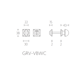 Изображение продукта TIMELESS GRVVBWC8 OL дверная защелка с кнобом латунь нелакированная