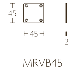 Изображение продукта TIMELESS MRVB45 OL дверная накладка/заглушка латунь нелакированная