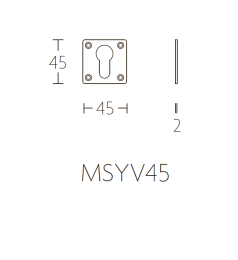 Изображение продукта TIMELESS MSYV45 NL дверная накладка под евроцилиндр никель глянцевый