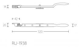 Изображение продукта TIMELESS RU-1938 OL оконный останов латунь нелакированная