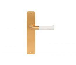 NOUR EV101P211SFC IMBM дверные ручки на пластине PVD золото сатинированное/белый матовый (RAL9003) - 3